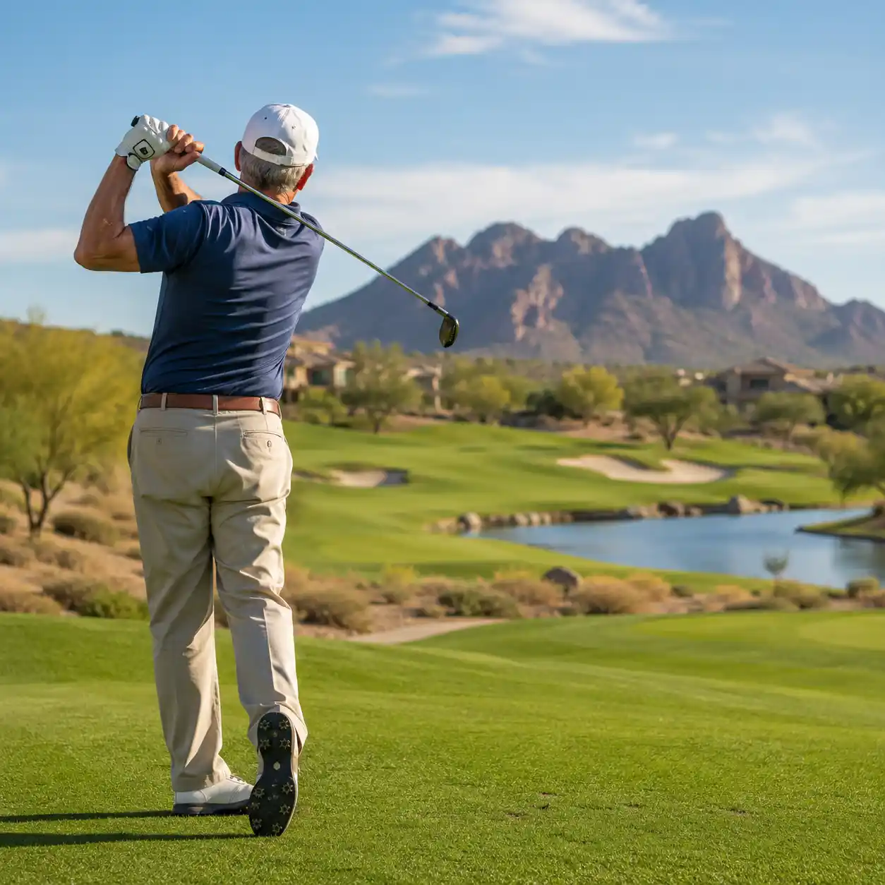Man golfing-AZPT